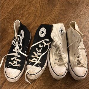 Converse Dual-Tone High Tops in Black and white